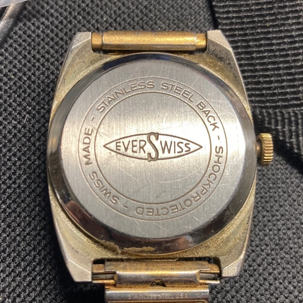 Vintage watch parts/restore lot.  EverSwiss, striped dial, Swiss made